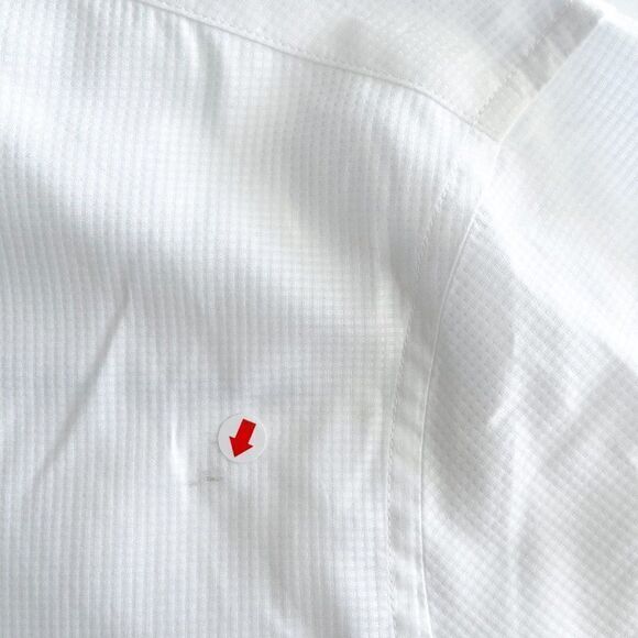 Calvin Klein Men's Dress Shirt Body Fit White Black Gray Collar Cotton Size XXL - Picture 8 of 8